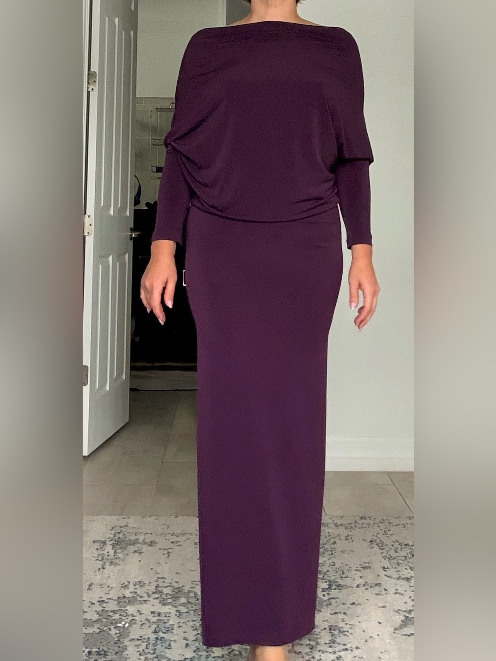 Gracia Maxi/Midi convertable Dress in Deep Plum